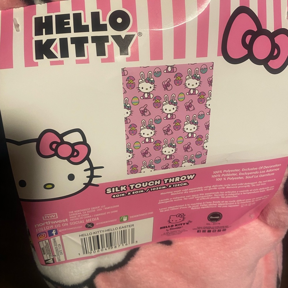Hello Kitty Pink Silk Touch Throw